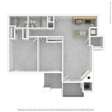 2 Bedroom 2 Bath 120 floor plan